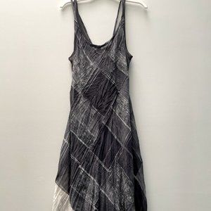 MAXFIELD LA Grey Tank Trapeze Dress with Bubble Hem